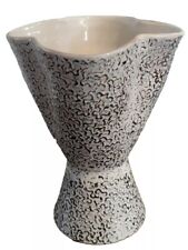 RAYMOND CAMART Grand Vase en céramique Antibes Décor vermiculés Or & Noir 