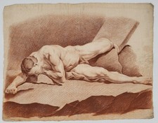 NU D'HOMME - DESSIN D'ACADEMIE