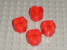 4 x LEGO Red round brick Ref