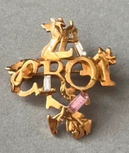 Broche croix lacroix vintage - broche,