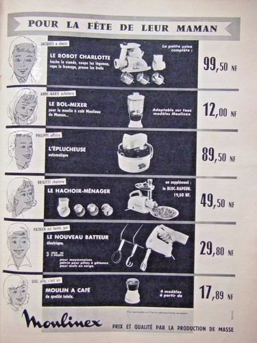 Publicité 1960 moulinex - publicitÉ,
