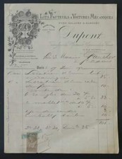 Facture 1892 LIT FAUTEUIL VOITURE MÉCANIQUE pour malades blessés DUPONT 2