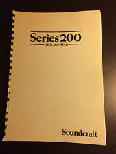 SOUNDCRAFT Serie 200 user manual