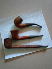 Lot de 3 Anciennnes Pipe Chap Saint Claude.