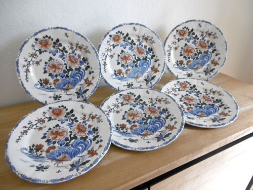 Six assiettes plates - six,