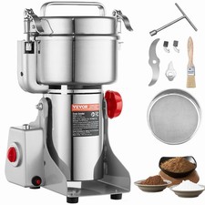 VEVOR Moulin à Épices Commercial 1000 g Moulin à Grains Électrique Haute Vitesse