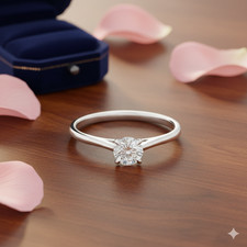 Bague de fiançailles ronde