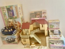 Sylvanian families Gros Lot Maison Figurines Accessoires Set + Boites D’origines