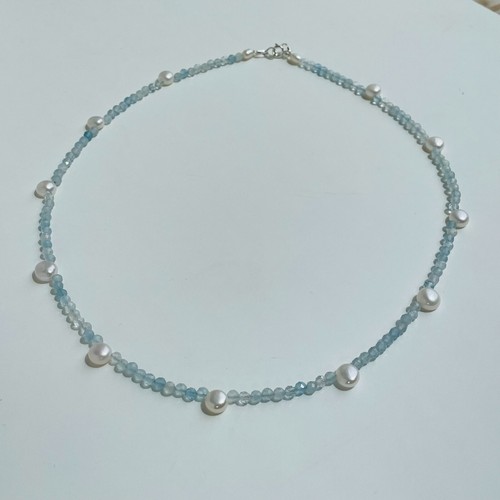 Collier argent perles - collier,