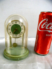 🇫🇷 PENDULE MINIATURE SOUS GLOBE VINTAGE PENDULUM TRADE MARK MEIKO TOKEI JAPAN