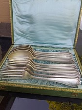 christofle Coffret ménagère Modèle Marot Berain Argenté 84 Gr Poinçon CC