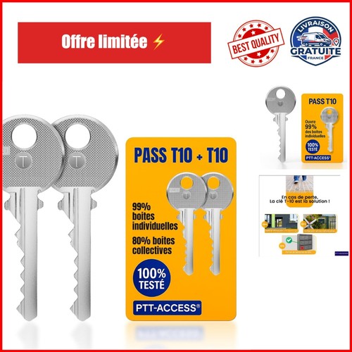 Lot clés pass ptt t10 - pass,