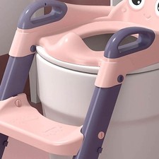 Pot D'apprentissage Pliable Pour Bébé Et Enfant Avec Marchepied Rose