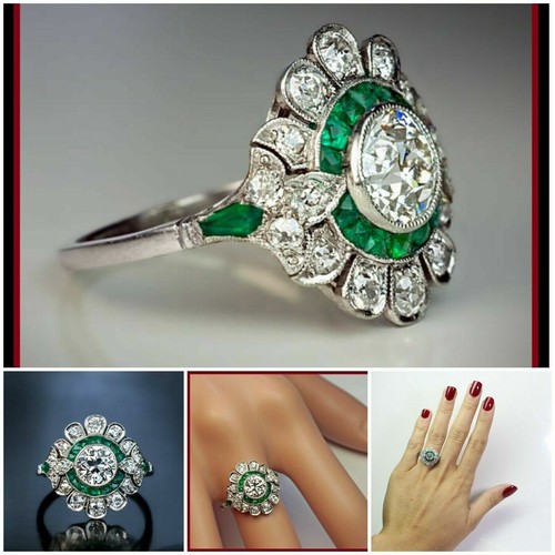 Bague fiançailles style - de,