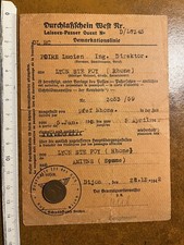 Allemagne Occupation Passage Ligne Démarcation 1942 Lyon Amiens