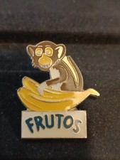 (H1) pin's vintage badge épinglette pins + attache FRUTOS Singe