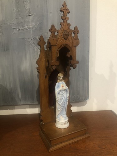 Ancien autel bois sculpté - en,