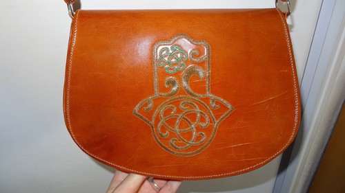 Sac pochette cuir marron - pochette,
