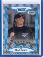 2008 BOWMAN CHROME #BCP223 BRAD EMAUS ROOKIE CARD RC XFRACTOR 15/250 - BLUE JAYS