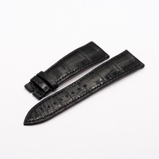 Original Audemars Piguet Black Curved 22mm Crocodile Leather Bracelet
