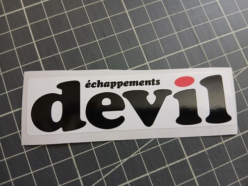 Autocollant devil échappement - autocollant,