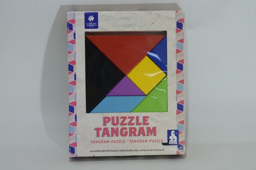 Tangram puzzle bois nature - puzzle, &