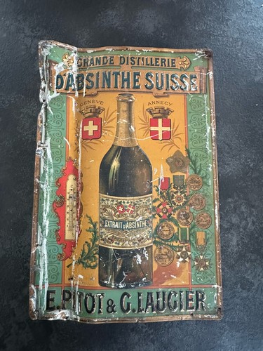 Rare ancienne tôle grande - tôle,