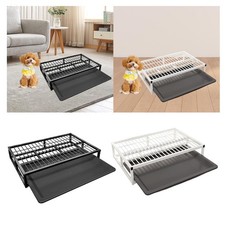 Bac à litière d'intérieur portable pour chien, en treillis, pour garder