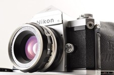 Nikon F Eye Level Silver Film Camera /H Auto 50mm f2 Lens CASE *Near Mint #4747