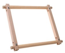 Métier à Broder Facile à Clipser en Bois Marron 30 x 30 cm