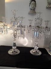 PAIRE DE GIRANDOLES EN CRISTAL DE BACCARAT