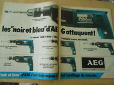 Publicité 1981 Advertising  AEG les noir et bleu Perceuse