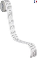 A.S. Création Frise murale autocollant Stick Ups grisaille métallisé blanc 5,00 