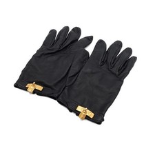 Hermes Gants en agneau noir