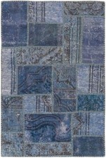 Patchwork tapis persan noué - patchwork,