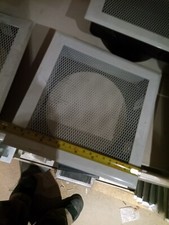 grilles  de décompression de hotte de cheminée avec buse d 150  blanche 20 /20cm