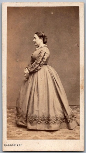 Cdv 1865 femme profil robe - femme, de