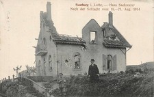 Saarburg I. Lothringen Maison Sackreuter Après La Bataille Carte Postale AK 1915