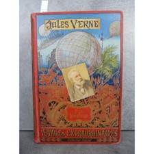 Hetzel Jules Verne p tit bonhomme cartonnage portrait collé dos au phare Voyages
