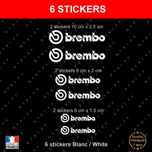 Stickers brembo blanc - stickers,