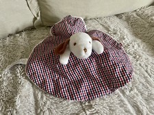 Doudou Ours Chien Jacadi A Carreaux Peluche Blanc Paris Bear Bar