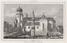 Klosterneuburg Monastère Original Table en Acier Lemaitre 1852