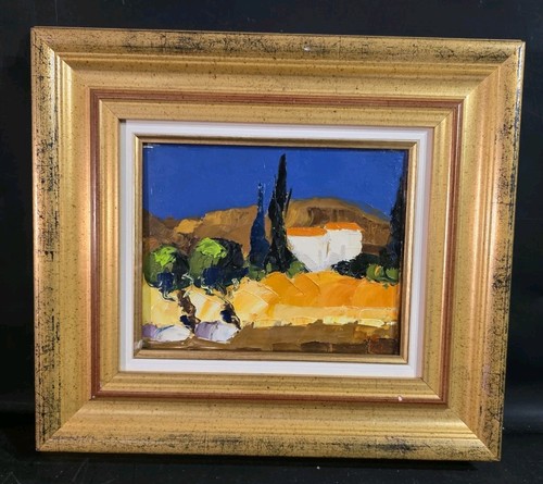 Tableau huile paysage provence - tableau,
