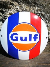 Plaque émaillée GULF enamel sign no Esso Mobil Stp Pennzoil 76