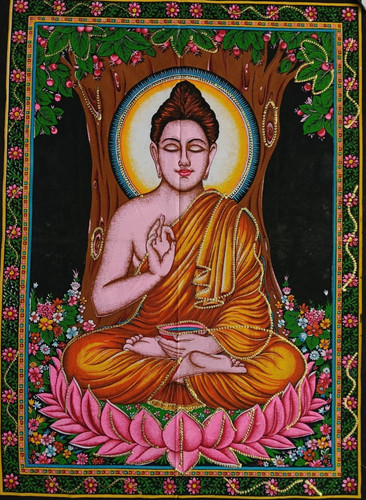 Bouddha tenture batik - bouddha,