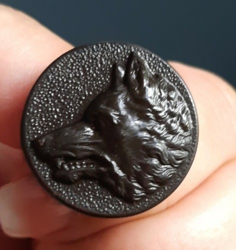 M10 tête loup noir d26mm - tête, de