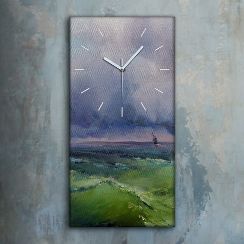 Horloge murale sur toile - , 30x60