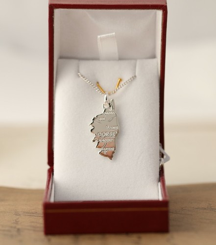 Coffret pendentif carte corse