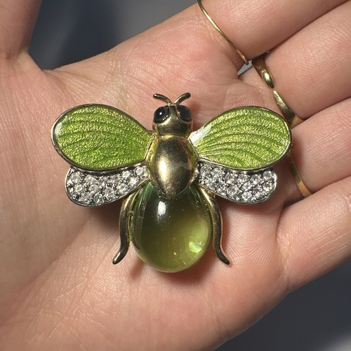 Broche insecte vert nacré - insecte,,