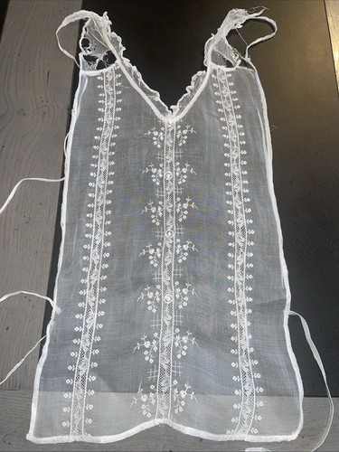 Ancien devantier tulle - devantier,